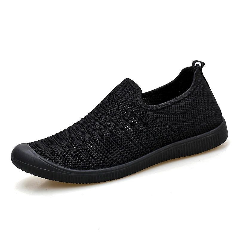 Herre Åndbar Strikket Mesh Casual Flat Sneakers