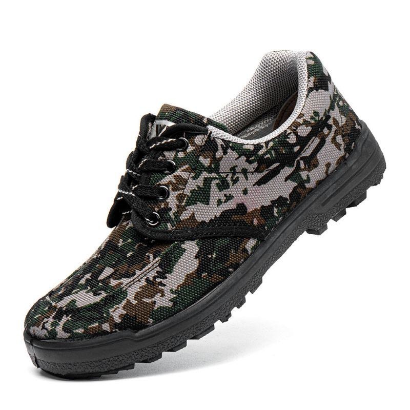 Herre Camouflage Sneakers Site Skridsikre Åndbare Bløde Sko Til Arbejdsstil