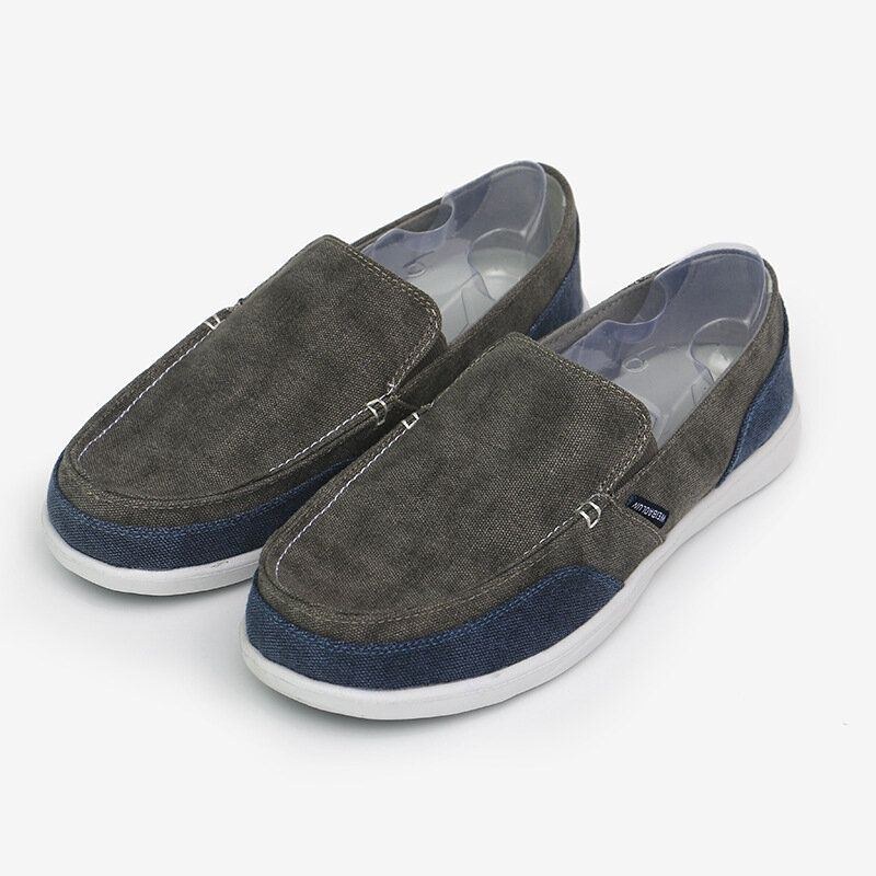 Herre Canvas Åndbar Blød Sål Behagelig Slip-on-bremse Color Crush Casual Sko