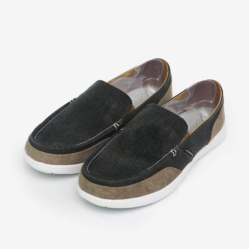 Herre Canvas Åndbar Blød Sål Behagelig Slip-on-bremse Color Crush Casual Sko