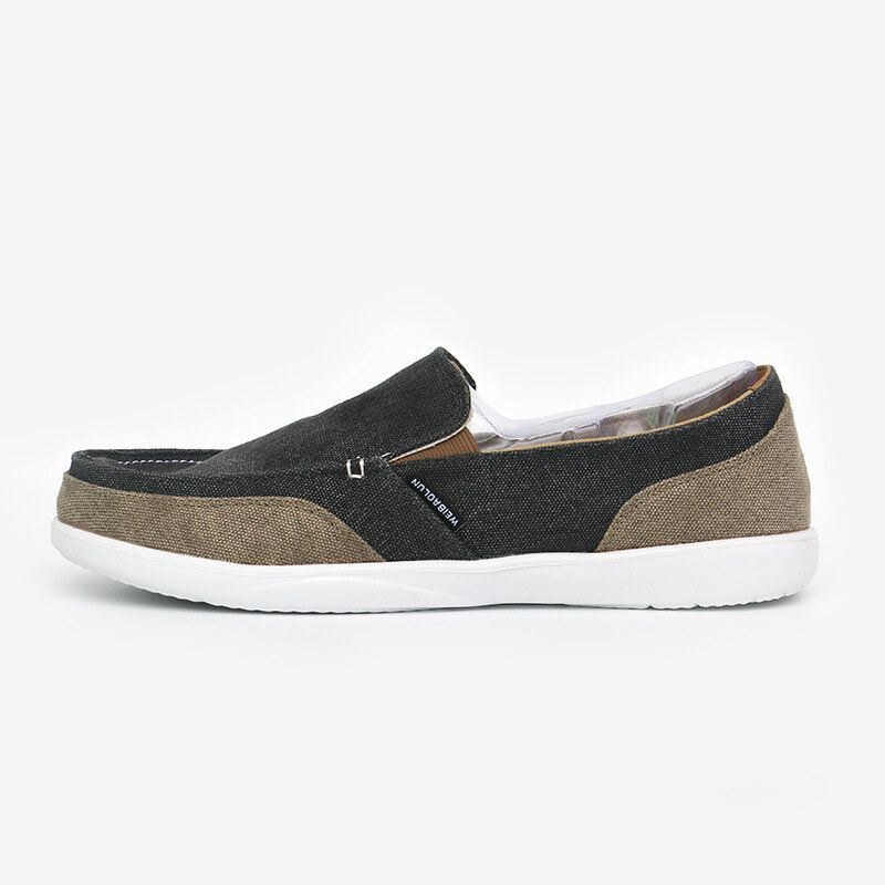 Herre Canvas Åndbar Blød Sål Behagelig Slip-on-bremse Color Crush Casual Sko