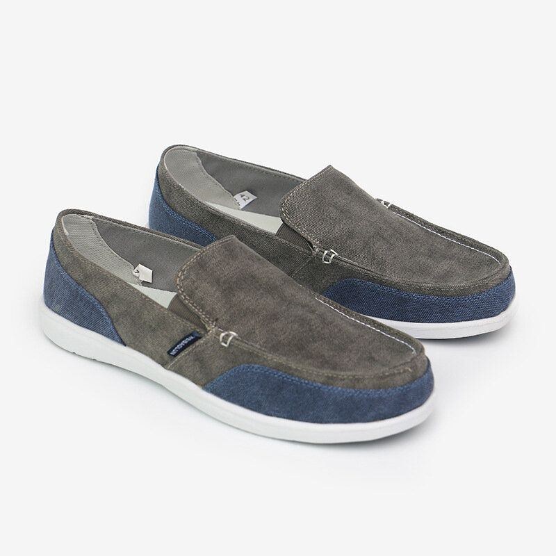 Herre Canvas Åndbar Blød Sål Behagelig Slip-on-bremse Color Crush Casual Sko