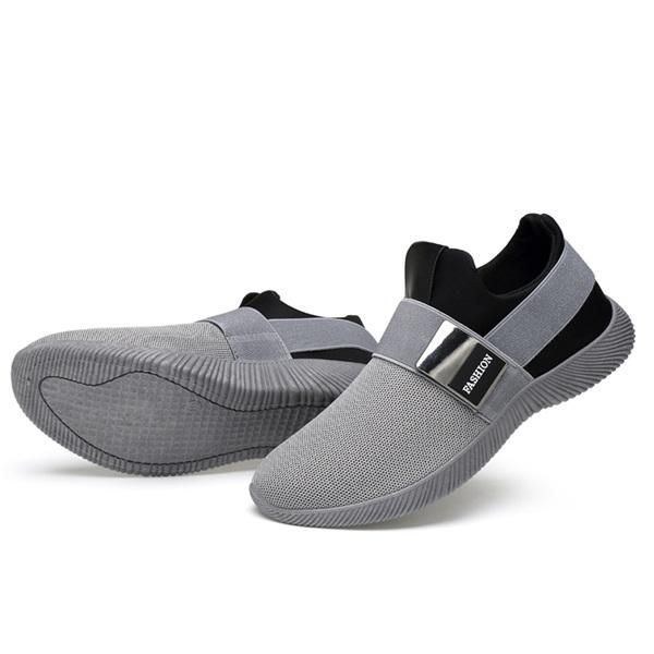 Herre Casual Stof Elastiske Slip On Athletic Sneakers Sportssko