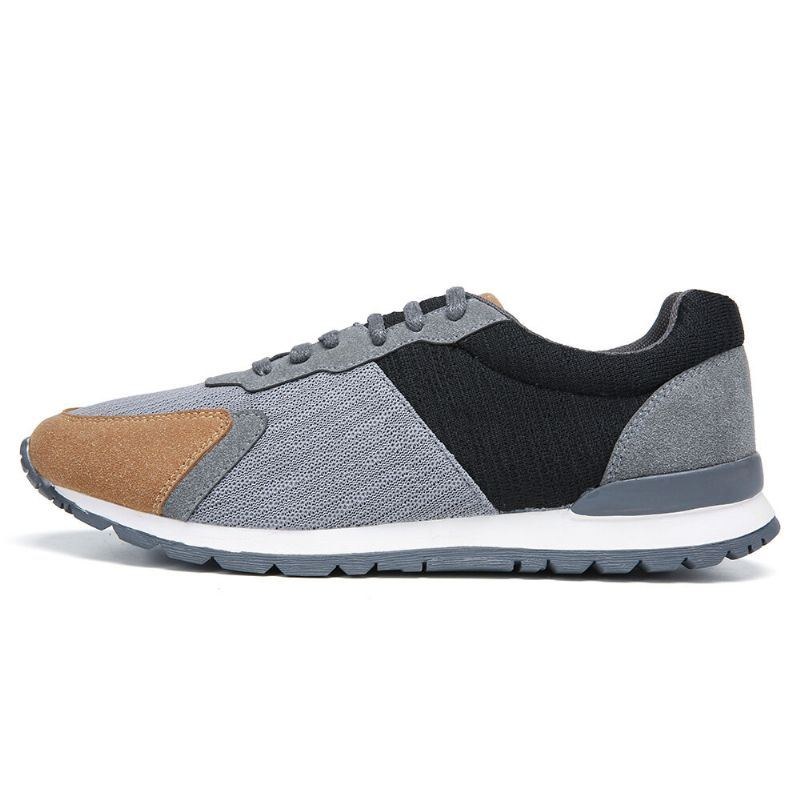 Herre Colorblock Mesh Splejsning Åndbar Sports Casual Forrest Sneakers