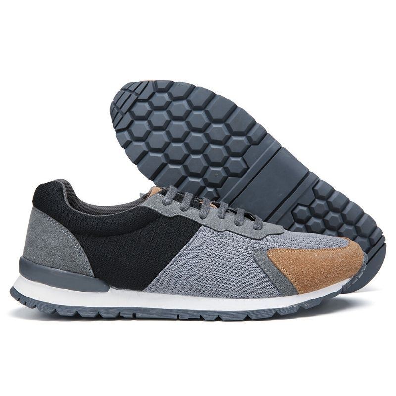 Herre Colorblock Mesh Splejsning Åndbar Sports Casual Forrest Sneakers