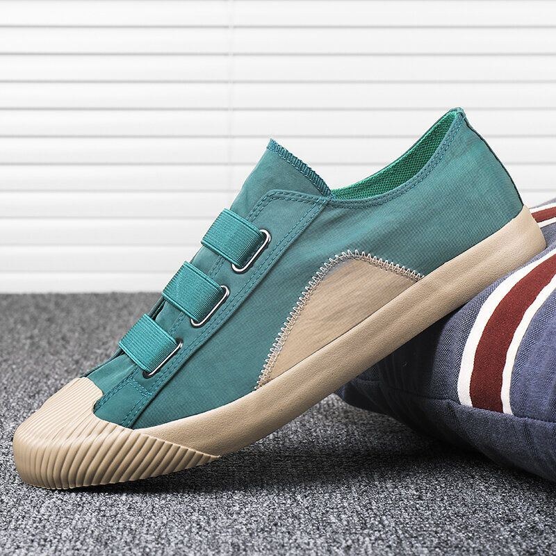 Herre Comfy Splejsning Colorblock Åndbar Skatesko Casual Daily Canvas Sneakers