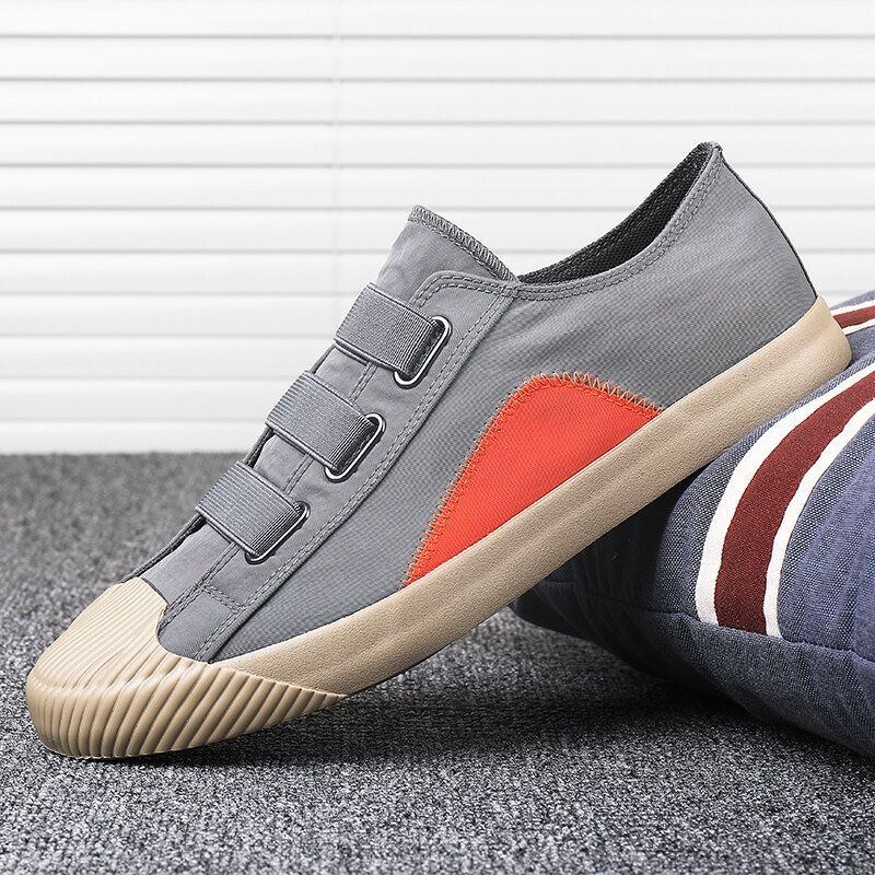 Herre Comfy Splejsning Colorblock Åndbar Skatesko Casual Daily Canvas Sneakers