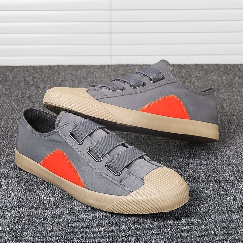 Herre Comfy Splejsning Colorblock Åndbar Skatesko Casual Daily Canvas Sneakers