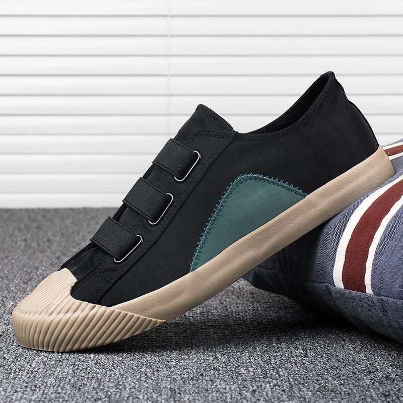 Herre Comfy Splejsning Colorblock Åndbar Skatesko Casual Daily Canvas Sneakers