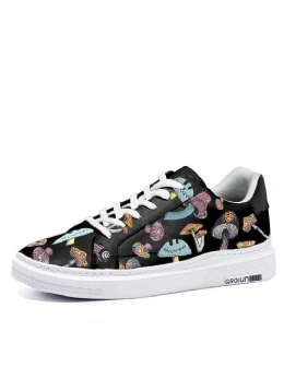 Herre Farverigt Element Svampemønster Print Skate Sneakers