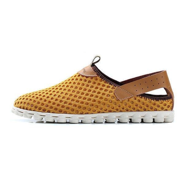 Herre I Stor Størrelse Åndbar Mesh Atletiksko Slip On Outdoor Sports Sneaker Sko