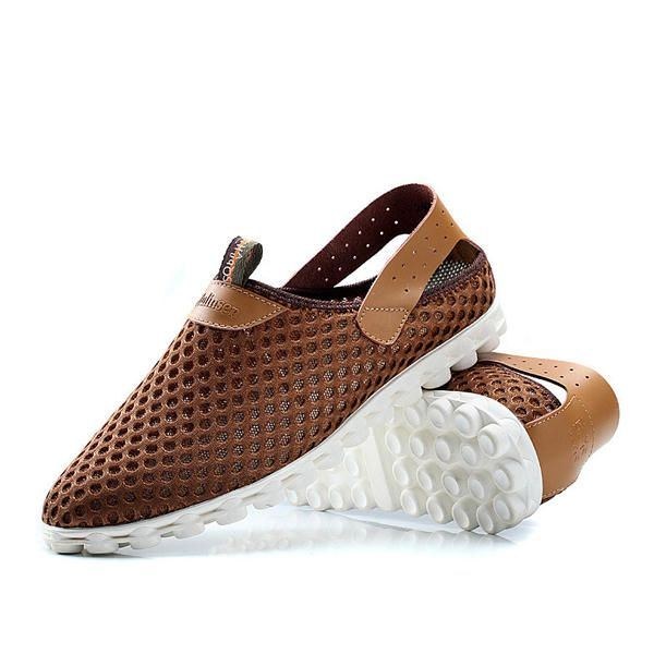 Herre I Stor Størrelse Åndbar Mesh Atletiksko Slip On Outdoor Sports Sneaker Sko