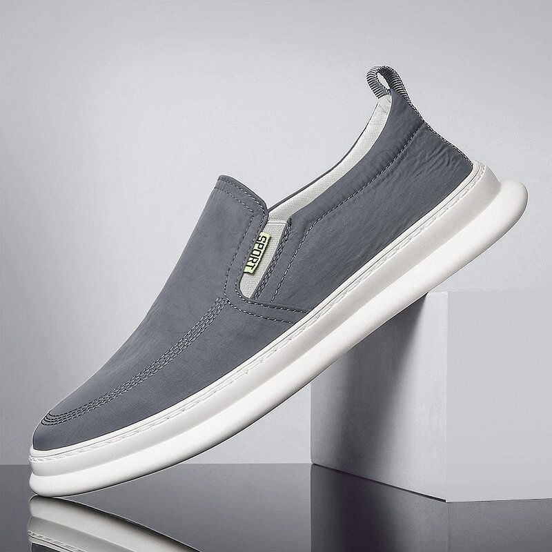 Herre Is Silke Stof Åndbar Køresko Slip On Skate Sneakers