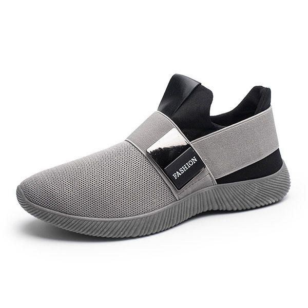 Herre Komfortabelt Elastisk Bånd Slip On Casual Athletic Shoes