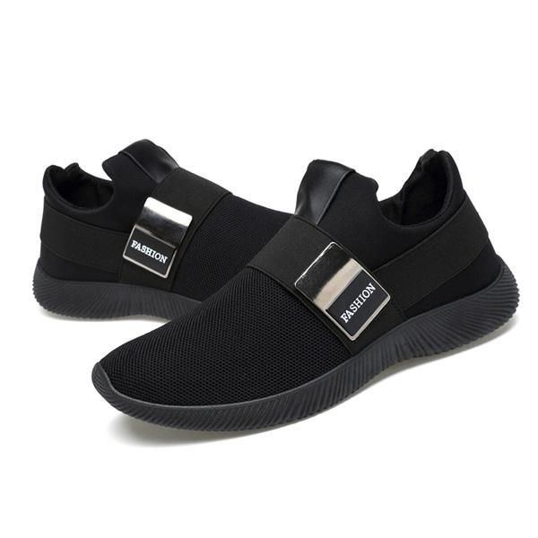 Herre Komfortabelt Elastisk Bånd Slip On Casual Athletic Shoes