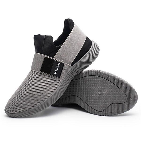 Herre Komfortabelt Elastisk Bånd Slip On Casual Athletic Shoes