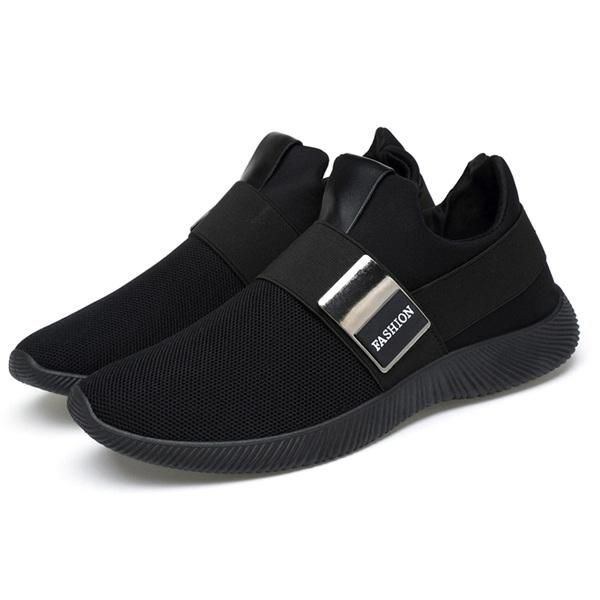 Herre Komfortabelt Elastisk Bånd Slip On Casual Athletic Shoes