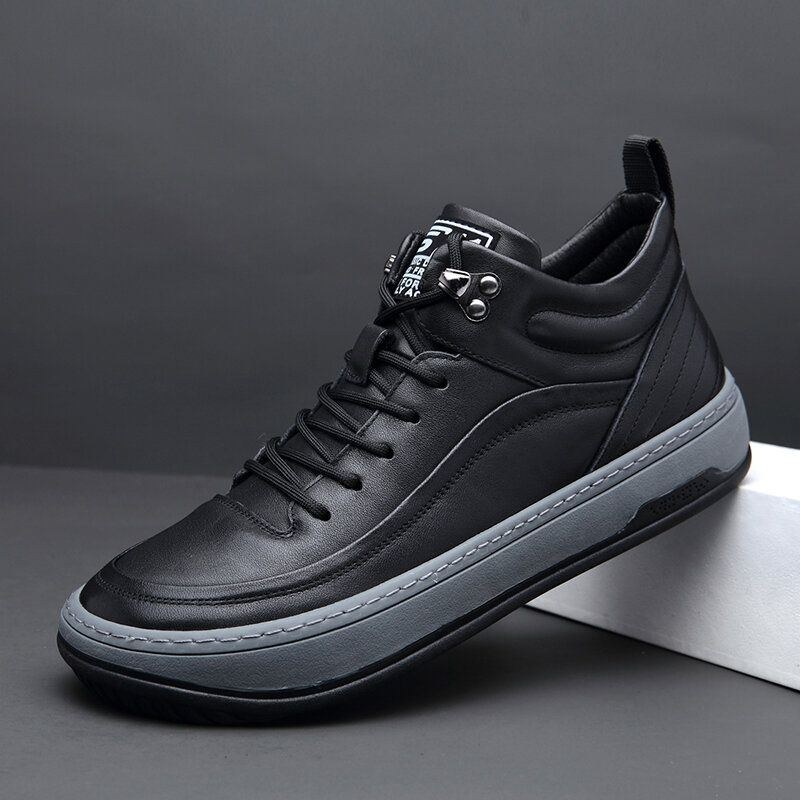 Herre Microfiber Læder Skridsikker Casual Board Sko Sneakers