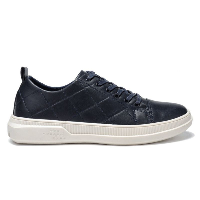 Herre Pure Color Microfiber Læder Skridsikker Blød Sål Casual Sneakers