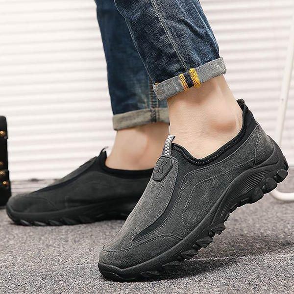 Herre Ruskind Elastik Slip On Outdoor Hiking Sneakers