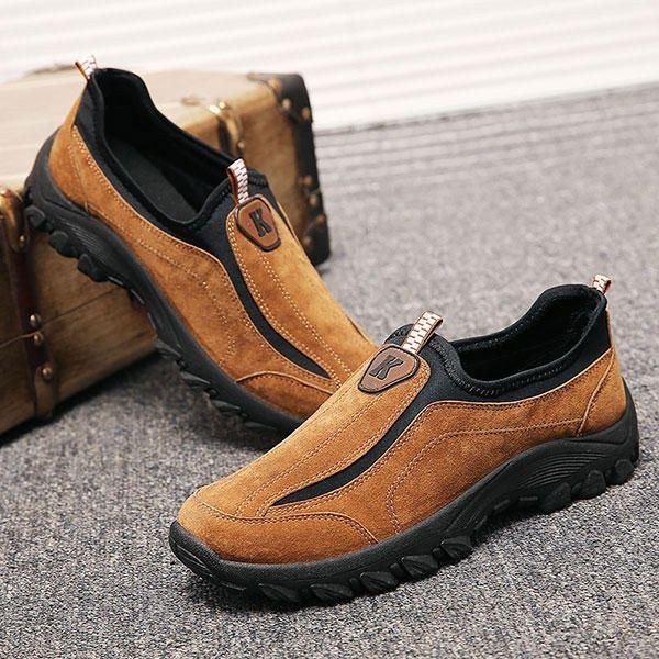 Herre Ruskind Elastik Slip On Outdoor Hiking Sneakers