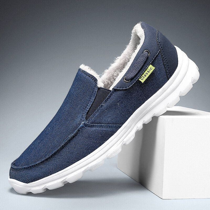 Herre Stingstof Varm Behagelig Elastisk Slip-on Sport Casual Flade Sko