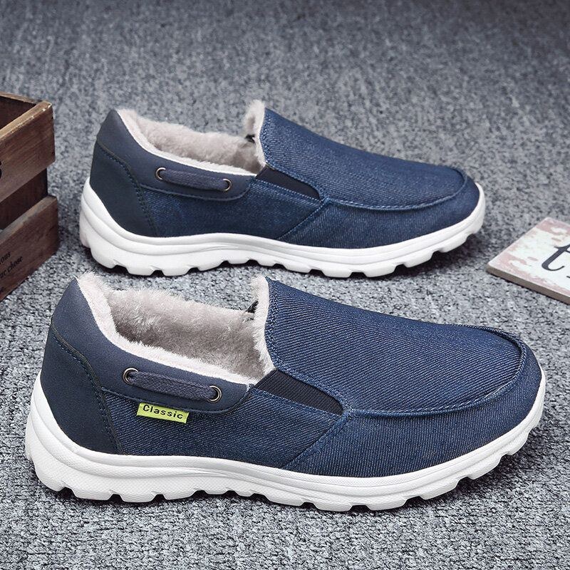 Herre Stingstof Varm Behagelig Elastisk Slip-on Sport Casual Flade Sko