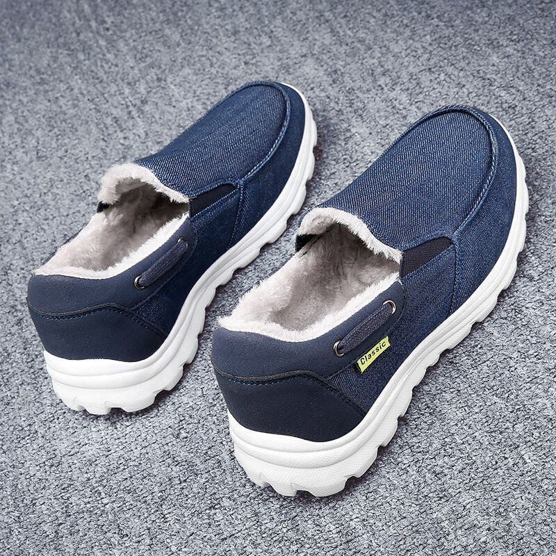 Herre Stingstof Varm Behagelig Elastisk Slip-on Sport Casual Flade Sko