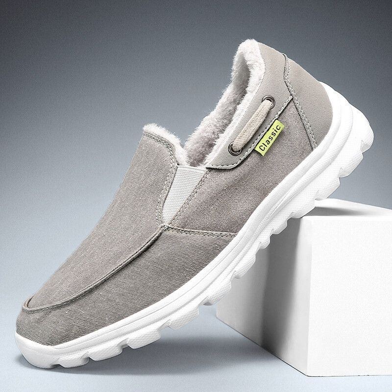 Herre Stingstof Varm Behagelig Elastisk Slip-on Sport Casual Flade Sko