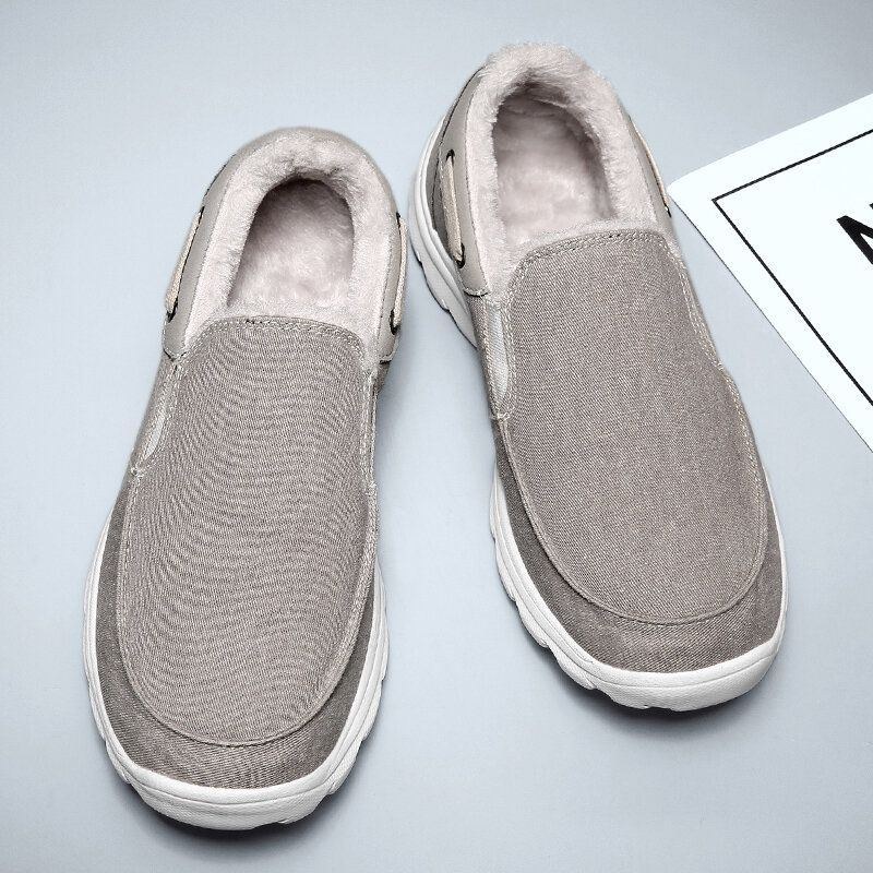 Herre Stingstof Varm Behagelig Elastisk Slip-on Sport Casual Flade Sko