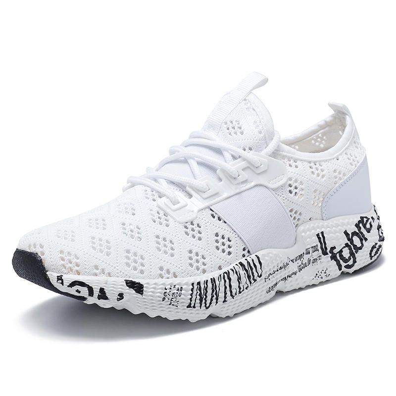 Mænds Store Størrelser Fashion Soft Mesh Åndbare Sportssneakers