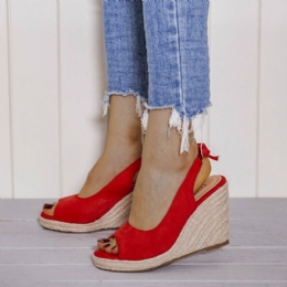 Dame Comfy Åndbar Slingback Casual Wedges Sandaler