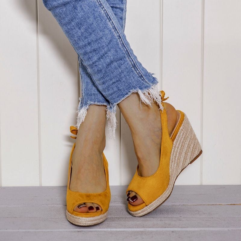 Dame Comfy Åndbar Slingback Casual Wedges Sandaler