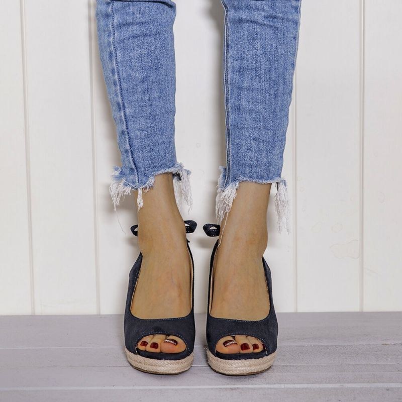 Dame Comfy Åndbar Slingback Casual Wedges Sandaler