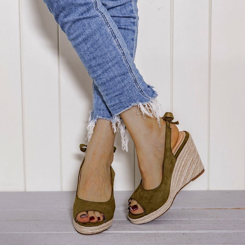 Dame Comfy Åndbar Slingback Casual Wedges Sandaler