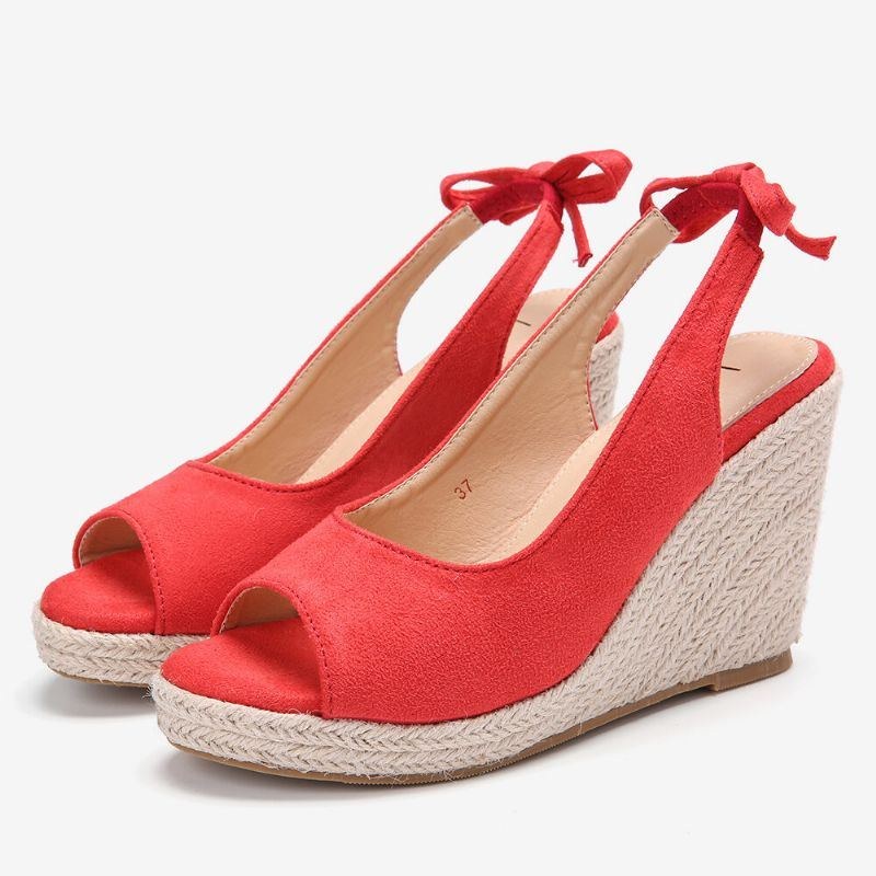 Dame Comfy Åndbar Slingback Casual Wedges Sandaler