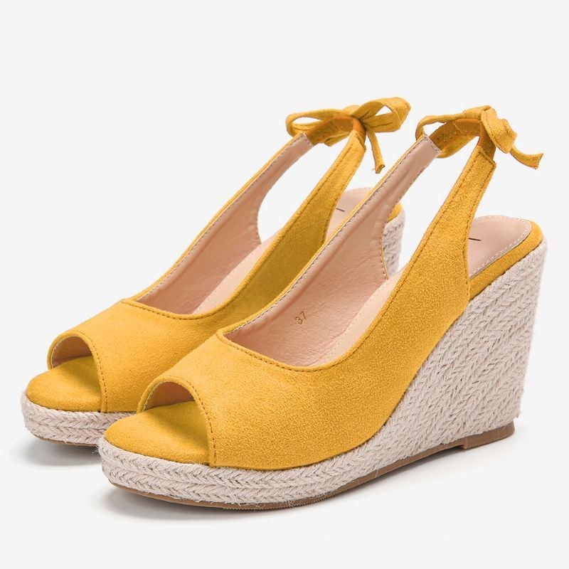 Dame Comfy Åndbar Slingback Casual Wedges Sandaler