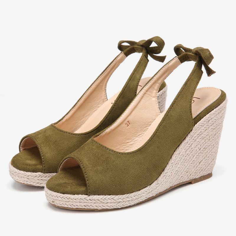 Dame Comfy Åndbar Slingback Casual Wedges Sandaler