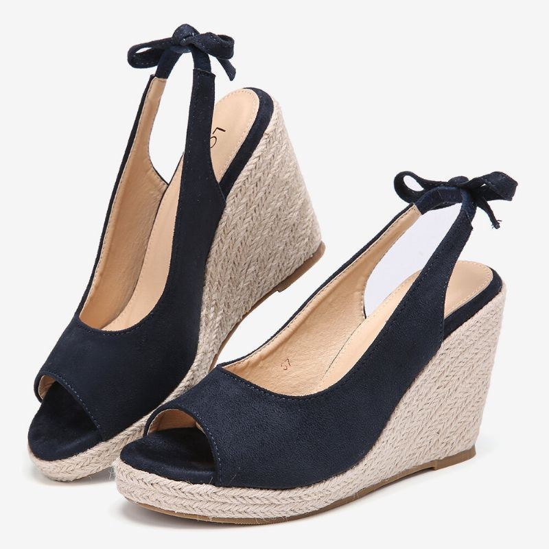 Dame Comfy Åndbar Slingback Casual Wedges Sandaler