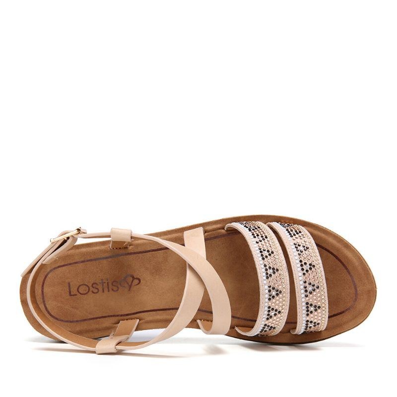 Dame Nitte Comfy Double Band Platform Sandaler