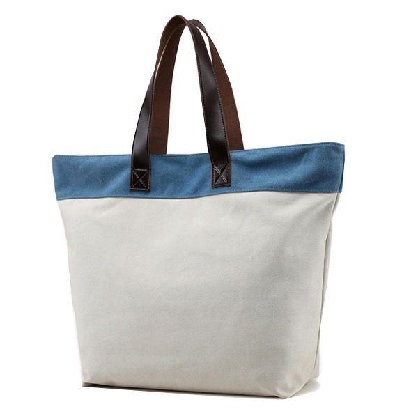 Dame Canvas Hit Color Tote Bag Casual Håndtaske Skuldertaske