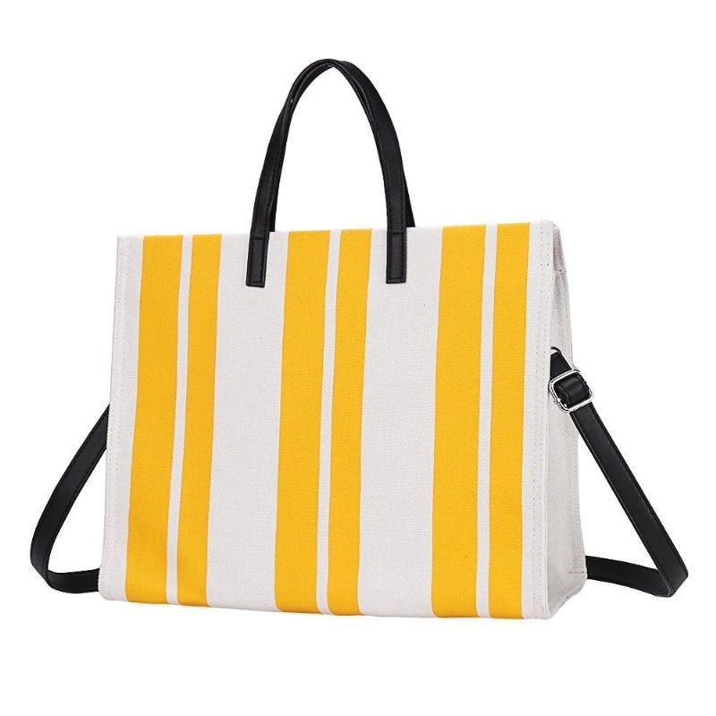 Dame Canvas Leisure Tote Bag Håndtaske Crossbody Taske