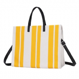 Dame Canvas Leisure Tote Bag Håndtaske Crossbody Taske