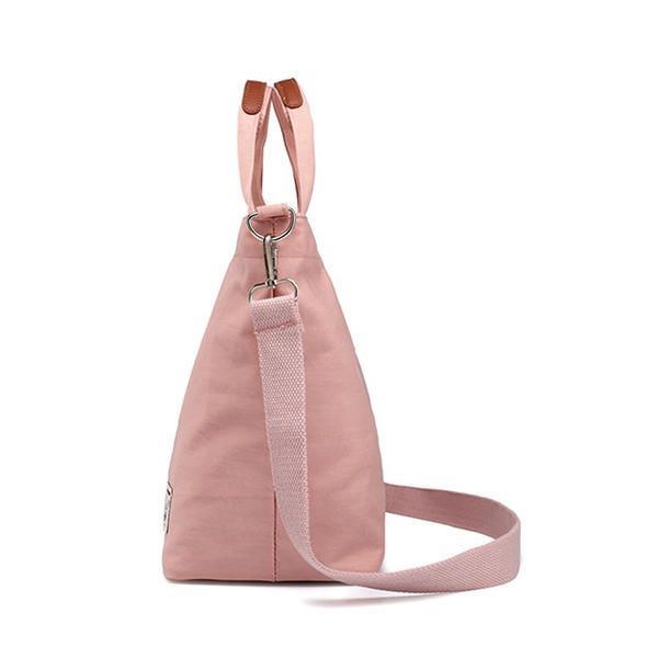 Dame Canvas Tote Bag Solid Håndtaske