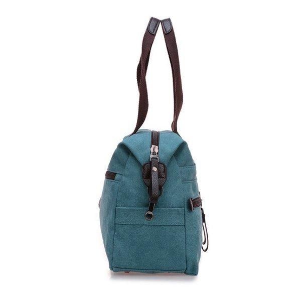 Dame Mænd Canvas Multi Pocket Håndtasker Casual Pude Skulder Crossbody Tasker