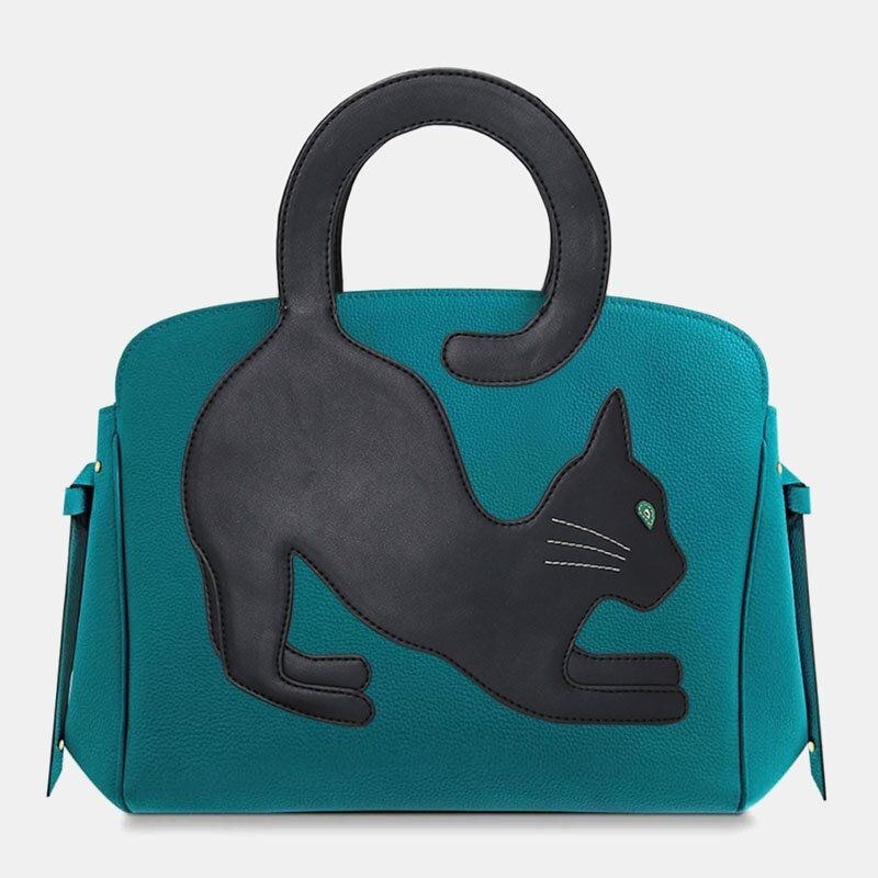 Dame Mode Skønhed Kunstlæder Håndtaske Med Stor Kapacitet Crossbody Taske Skuldertaske Cat Bag