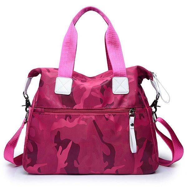 Dame Nylon Camouflage Tote Håndtasker Forlommer Skuldertasker Crossbody Tasker