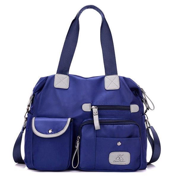 Dame Nylon Letvægts Multi Pocket Håndtasker Med Stor Kapacitet Crossbody Tasker