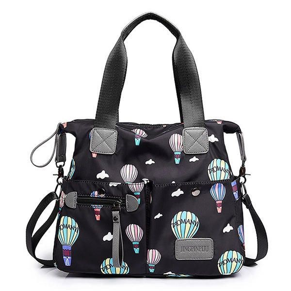 Dame Nylon Multi Pocket Vandtæt Letvægts Håndtaske Skulder Crossbody Taske