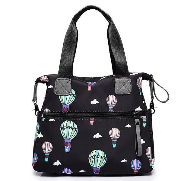 Dame Nylon Multi Pocket Vandtæt Letvægts Håndtaske Skulder Crossbody Taske